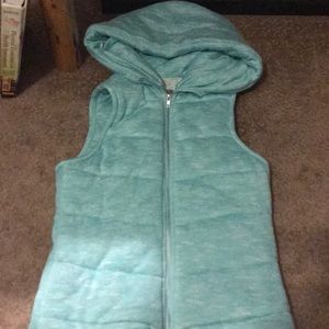Plush teal vest